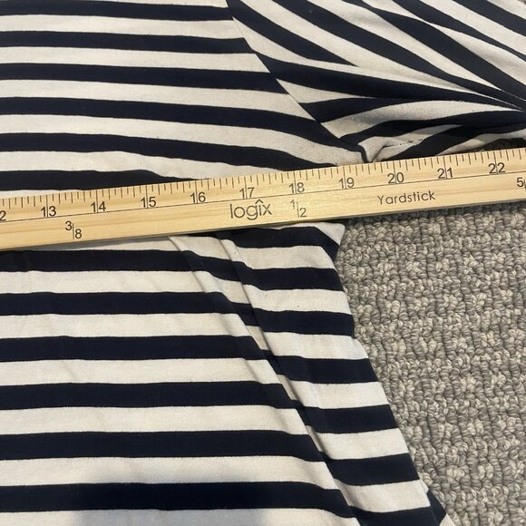 J Jill Whatever Collection Shirt Womens Large Striped Navy Blue Tunic Stretch - Picture 5 of 7